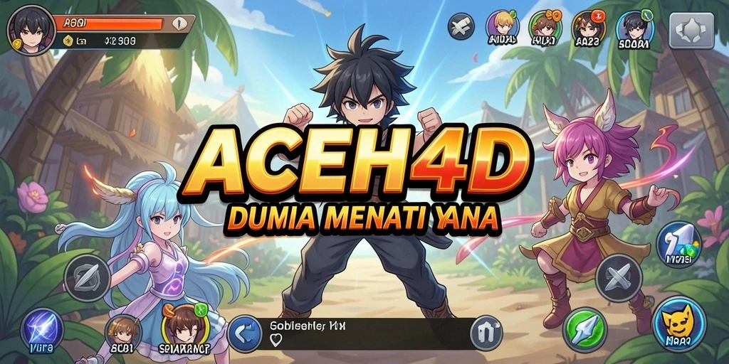 Tampilan gameplay seru dari ACEH4D dengan karakter anime.