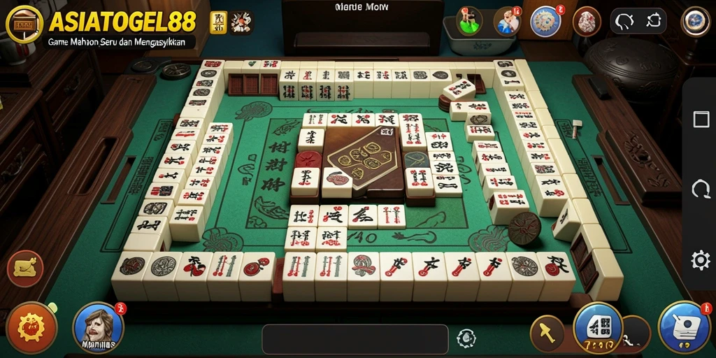 Screenshot utama ASIATOGEL88 menampilkan gameplay Mahjong yang menawan.