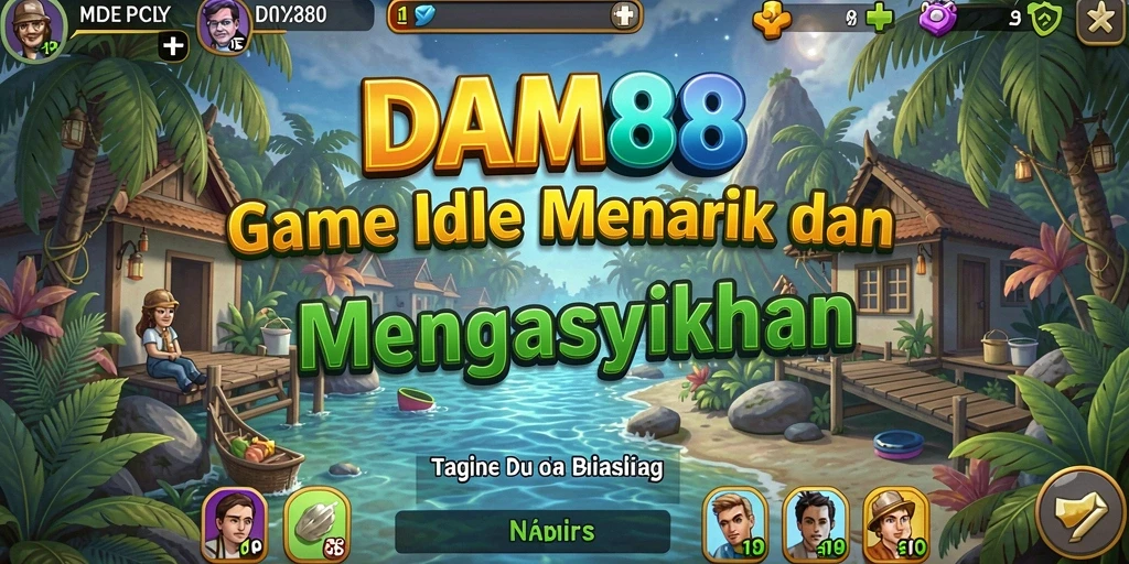 Tampilan gameplay <strong>DAM88</strong> yang menakjubkan dengan karakter dan sumber daya.