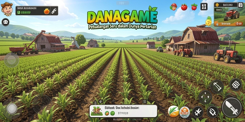 Screenshot menampilkan gameplay seru dalam mengelola pertanian.