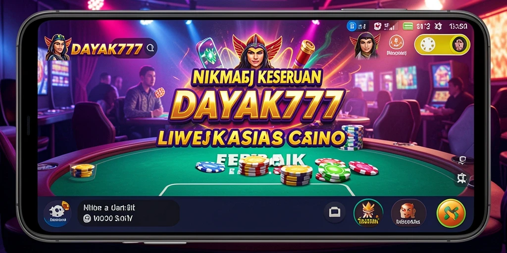 Tampilan gameplay Live Casino yang interaktif dan mendebarkan di DAYAK777.