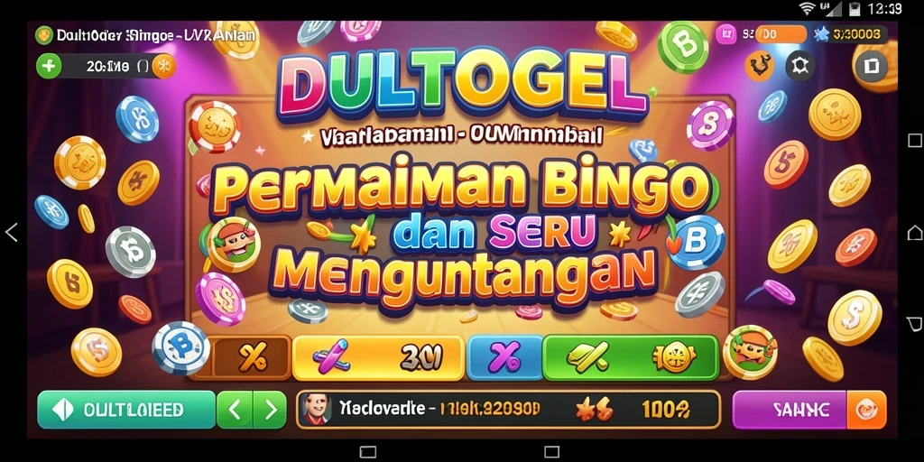Screenshot DULTOGEL menampilkan aksi seru permainan Bingo.