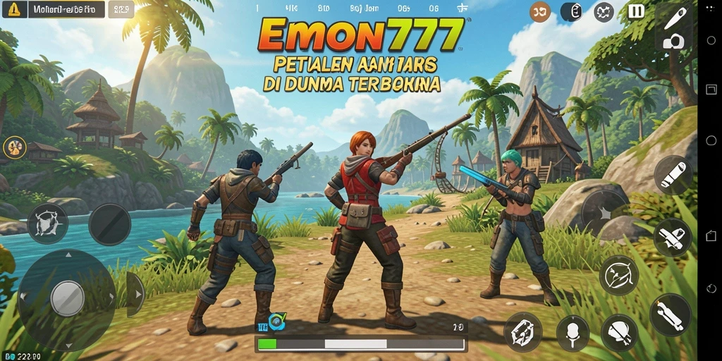 Gameplay EMON777 menampilkan petualangan seru di dunia terbuka.