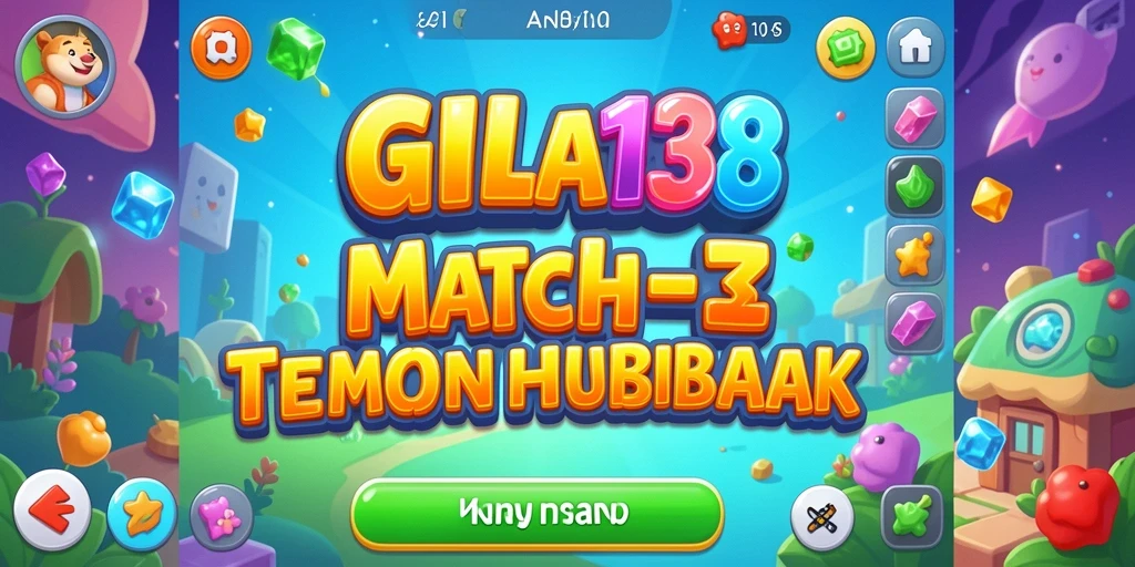 Tampilan gameplay menarik dari GILA138 Match-3 yang menghibur.