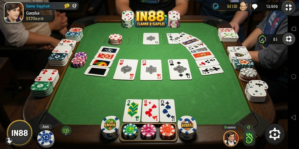Tampilan gameplay seru dari game Gaple IN88