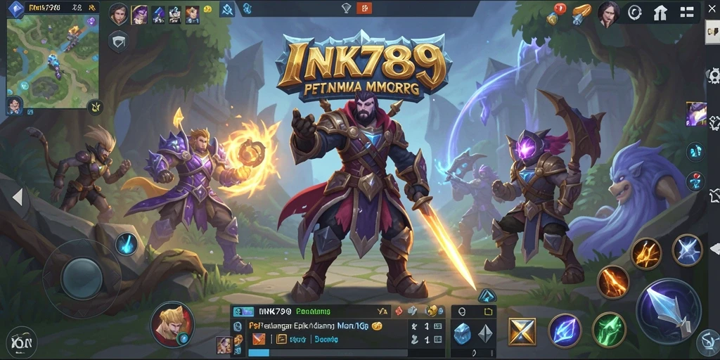 Tampilan gameplay menakjubkan dari INK789 yang menampilkan pertempuran epik.