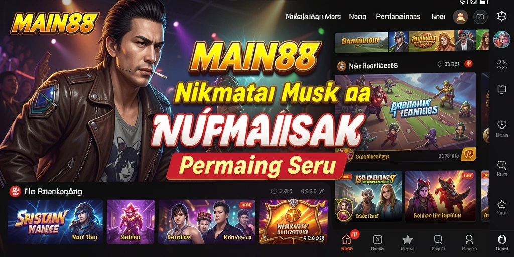 Screenshot MAIN88 menunjukkan pemain menikmati musik sambil bermain.