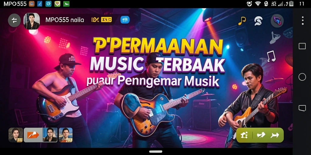 Screenshot MPO555 menampilkan gameplay musik yang seru dan interaktif.