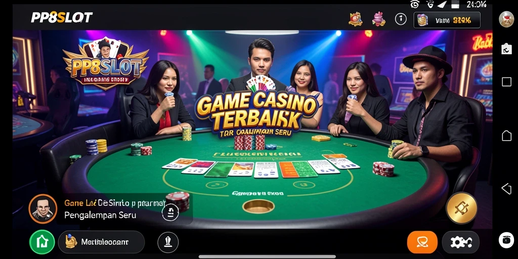 Screenshot PP8SLOT menampilkan gameplay Live Casino yang mendebarkan.