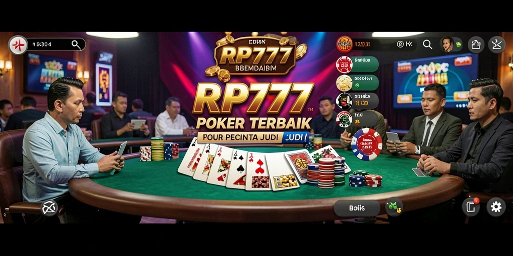 Screenshot menampilkan gameplay seru dari permainan Poker di RP777.