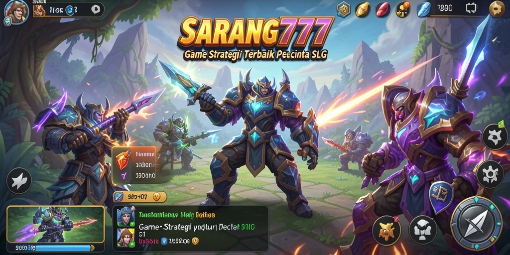 Tampilan seru gameplay SLG di SARANG777 dengan strategi mendalam.