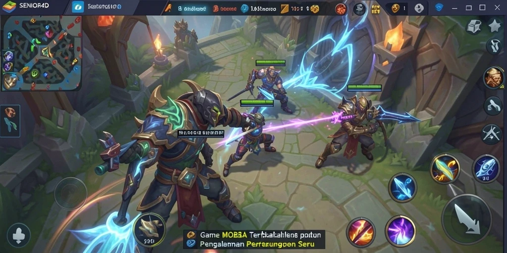 Tampilan gameplay seru di SENIOR4D dengan karakter unik.