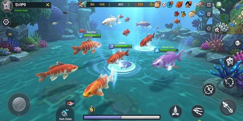 Tampilan gameplay menarik dalam Tembak Ikan SVIP9.