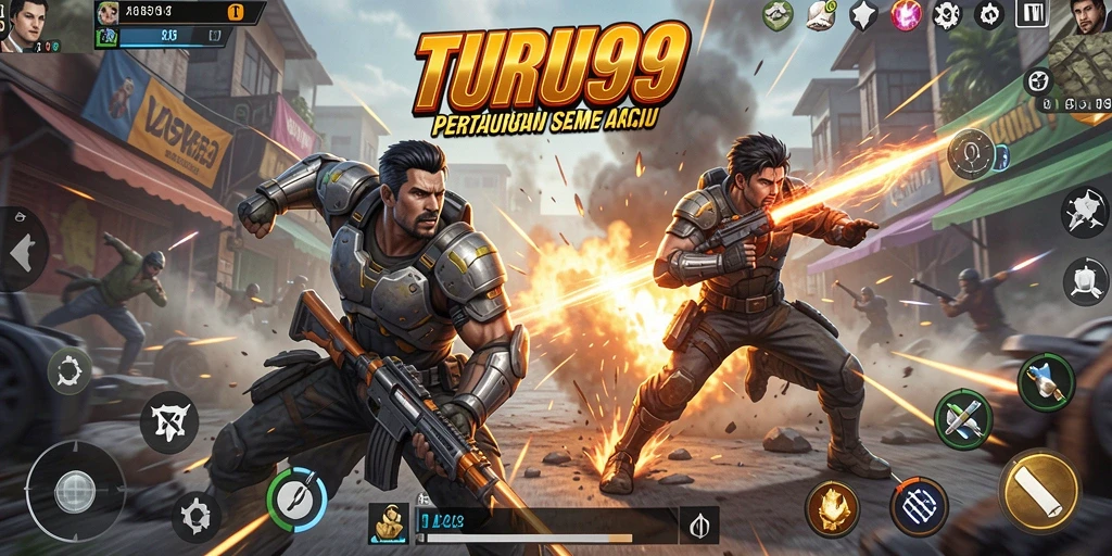 Tampilan gameplay TURU99 yang mendebarkan dan penuh aksi.