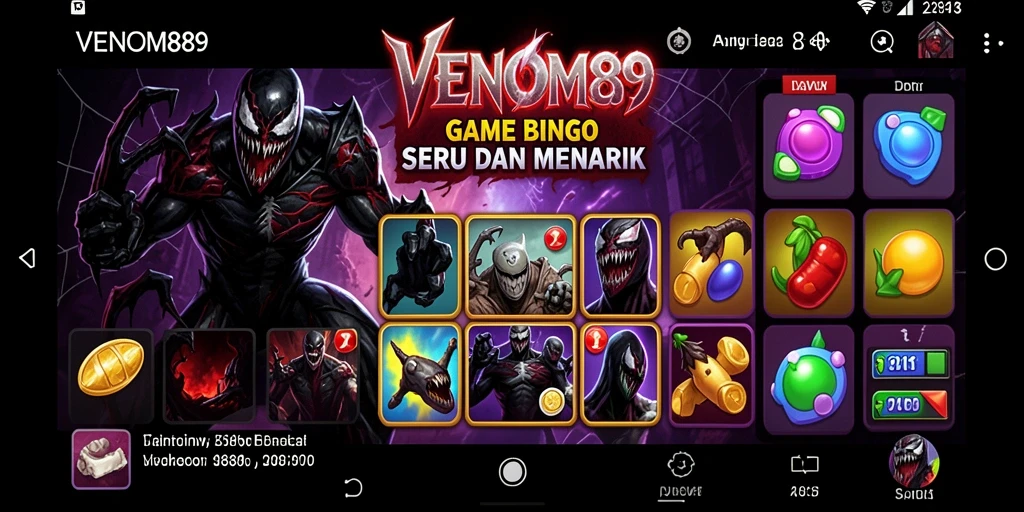 Screenshot utama VENOM889 menampilkan gameplay Bingo yang mengasyikkan.